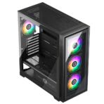 Circle Gaming Furious 360 Glass ARGB (E-ATX) Mid Tower Gaming Cabinet (Black) - Image 3
