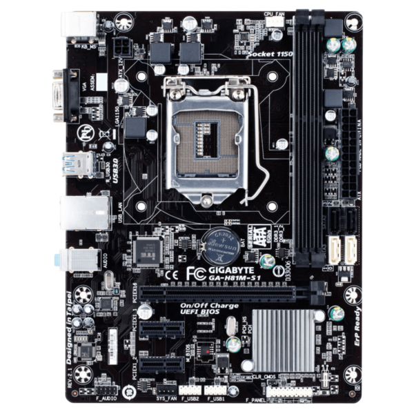 Gigabyte GA-H81M-S1 (Rev. 2.0) Intel H81 Motherboard (Pre-Own/LGA1150)