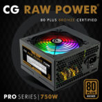 Circle Gaming Raw Power 750W 80+Bronze Power Supply (Black) - Image 2