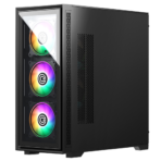 Circle Gaming Furious 360 Glass ARGB (E-ATX) Mid Tower Gaming Cabinet (Black) - Image 4