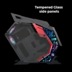 Zebronics Zeb-Valhalla Pro ATX Mid Tower Tempered Glass Gaming Cabinet With RGB LED Fans - Image 3