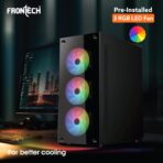 Frontech Xylo Gaming Cabinet with Tampered Glass Side Panel (FT4285) - Image 4