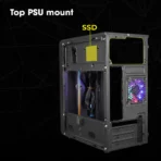 Zebronics Zeb-Zium ATX Mid Tower Acrylic Side Panel Black Gaming Cabinet - Image 5