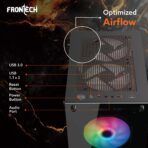 Frontech Xylo Gaming Cabinet with Tampered Glass Side Panel (FT4285) - Image 5