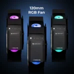 Zebronics Zeb-Valhalla Pro ATX Mid Tower Tempered Glass Gaming Cabinet With RGB LED Fans - Image 5