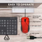 EVM Wired Optical Mouse (EVM M513,Red) - Image 6