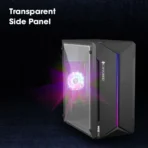 Zebronics Zeb-Zium ATX Mid Tower Acrylic Side Panel Black Gaming Cabinet - Image 2