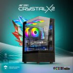 Ant Esports Crystal X2 ARGB Gaming Cabinet – Black - Image 2