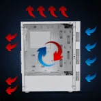 Zebronics Zeb-Slayer ATX Mid Tower Tempered Glass Side Panel Gaming Cabinet With RGB Fans - Image 8