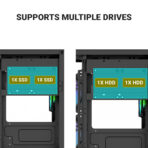 Ant Esports Z2 Mid-Tower Gaming Cabinet – Black - Image 9