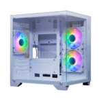 Zebronics Zeb-Mercury Premium Gaming Cabinet with ARGB 3xFan (White)