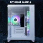 Zebronics Zeb-Mercury Premium Gaming Cabinet with ARGB 3xFan (White) - Image 3