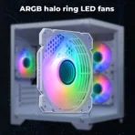 Zebronics Zeb-Mercury Premium Gaming Cabinet with ARGB 3xFan (White) - Image 2