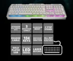 Zebronics Zeb-Transformer Gaming Keyboard & Mouse Wired Combo (White) - Image 3