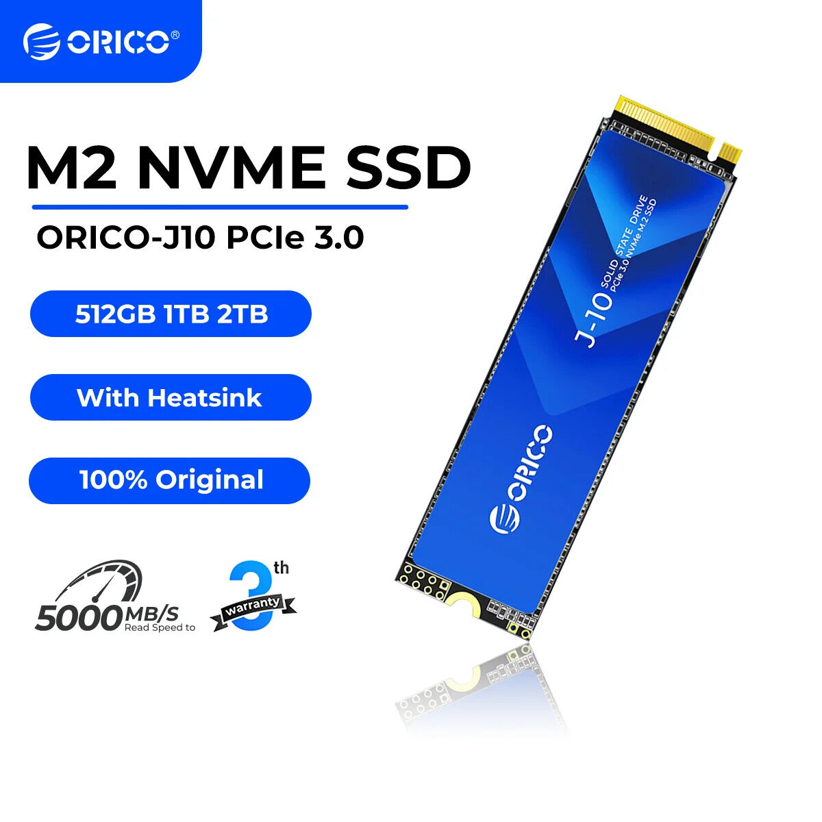 Orico J10 1TB M.2 NVMe PCIe Gen 3 SSD – SHRIRAJ TECHNOLOGY