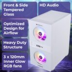 Zebronics Zeb-Leon Pro Premium Gaming Cabinet (White) - Image 3