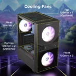 Zebronics Zeb-Leon Pro Premium Gaming Cabinet (Black) - Image 2