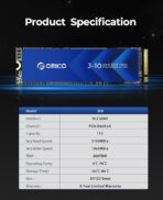 Orico J10 1TB M.2 NVMe PCIe Gen 3 SSD - Image 5