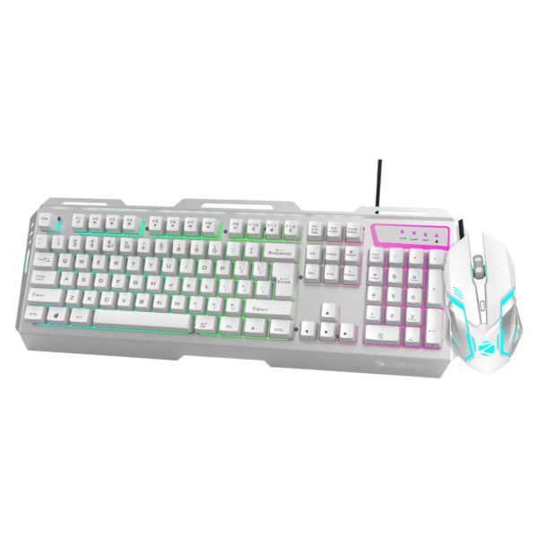 Zebronics Zeb-Transformer Gaming Keyboard & Mouse Wired Combo (White)