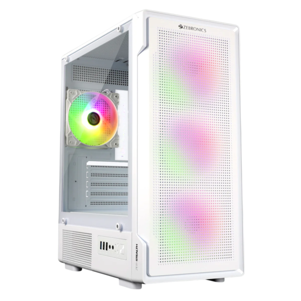 Zebronics Zeb-Stealth Premium Gaming Cabinet (White)
