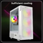 Zebronics Zeb-Stealth Premium Gaming Cabinet (White) - Image 2