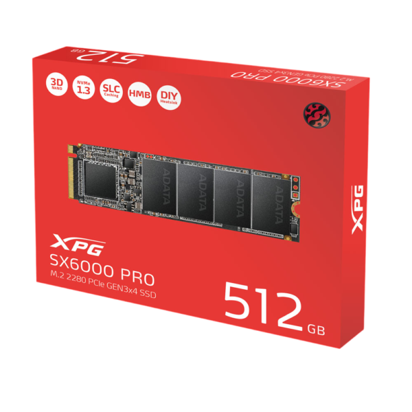ADATA XPG 512GB SX6000 Pro PCIe Gen3x4 2280 M.2 NVMe SSD