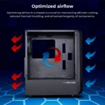 Zebronics Zeb-Apex Edge Premium Gaming Cabinet (Black) - Image 4