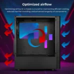 Zebronics Zeb-Apex Premium Gaming Cabinet (Black) - Image 4