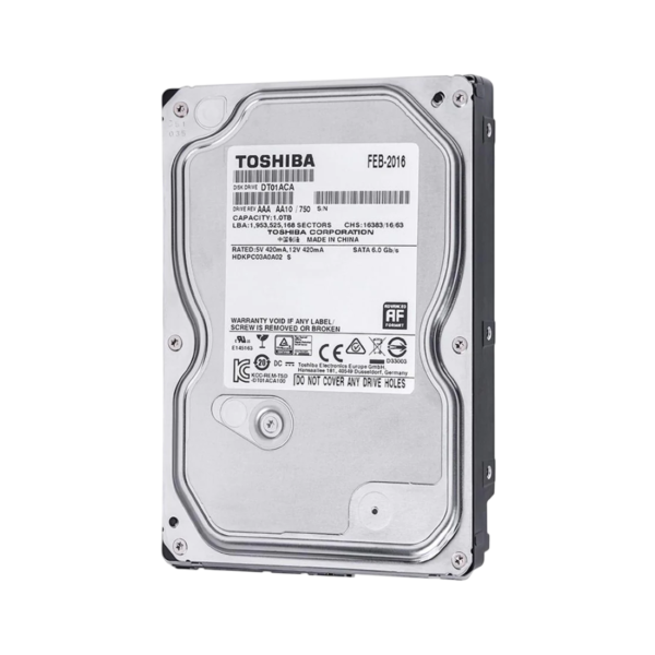 Toshiba 1TB 3.5 Inch SATA 7200 RPM Desktop Internal Hard Drive (Refurbished)