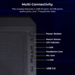 Zebronics Zeb-Apex Edge Premium Gaming Cabinet (Black) - Image 5