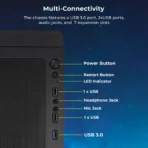 Zebronics Zeb-Apex Premium Gaming Cabinet (Black) - Image 5