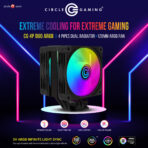 Circle Gaming CG 4P Duo ARGB CPU Air Cooler For CPU Black (Intel/AMD) - Image 2