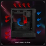 Zebronics Zeb-Stealth Premium Gaming Cabinet (Black) - Image 5