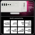 Zebronics Zeb-Stealth Premium Gaming Cabinet (White) - Image 5