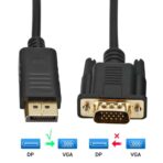 DisplayPort to VGA Cable 1.8 Mtr (Black) - Image 2