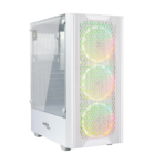 Frontech Windy Gaming Cabinet with Tampered Glass Side Panel White (FT4289)