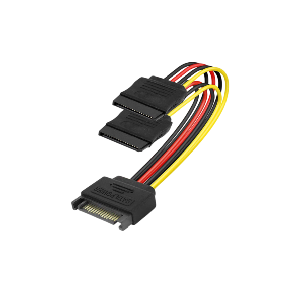 SATA Power Y Splitter Cable Male To 2x Female