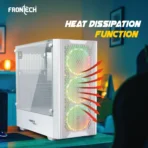 Frontech Windy Gaming Cabinet with Tampered Glass Side Panel White (FT4289) - Image 3