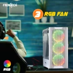 Frontech Windy Gaming Cabinet with Tampered Glass Side Panel White (FT4289) - Image 6