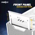 Frontech Windy Gaming Cabinet with Tampered Glass Side Panel White (FT4289) - Image 7