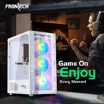Frontech Xylo White Gaming Cabinet with Tampered Glass Side Panel (FT4285W) - Image 3