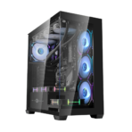 Circle Gaming Defender ZX1 Mid-Tower Computer Case Gaming Cabinet (Black)