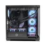 Circle Gaming Defender ZX1 Mid-Tower Computer Case Gaming Cabinet (Black) - Image 3