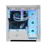 Circle Gaming Defender ZX1 Mid-Tower Computer Case Gaming Cabinet (White) - Image 3