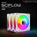 Ant Esports Sciflow ARGB 3-Fan Kit White (with Controller) - Image 2