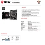 MSI A520M-A PRO AM4 Motherboard (AM4) - Image 6