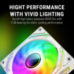 Ant Esports Sciflow ARGB 3-Fan Kit White (with Controller) - Image 4