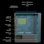 Zebronics Zeb-Raptor Premium Gaming Cabinet (Black) - Image 4