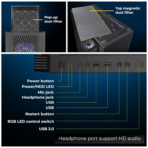 Zebronics Zeb-Raptor Premium Gaming Cabinet (Black) - Image 7