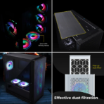 Zebronics Zeb-Raptor Premium Gaming Cabinet (Black) - Image 9